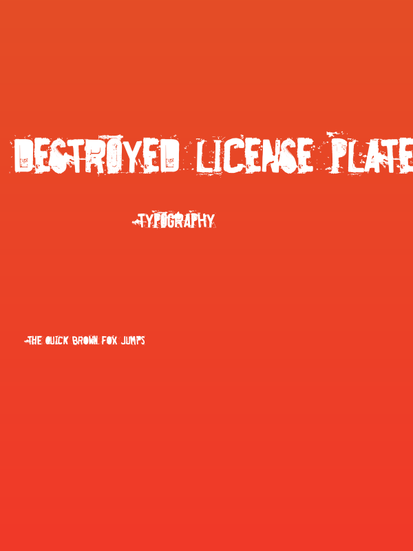 Destroyed License Plate Poster