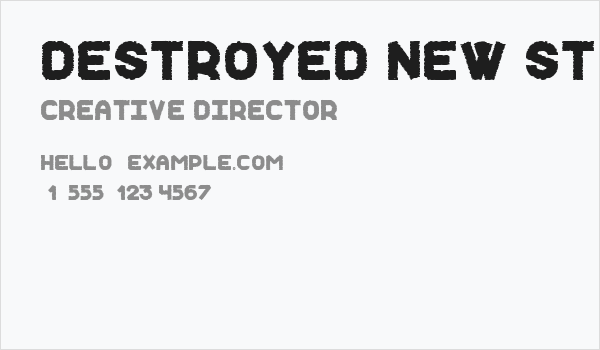 Destroyed New St Business Card