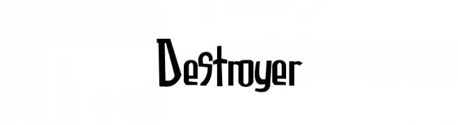 Destroyer  Frei Schriftart Herunterladen