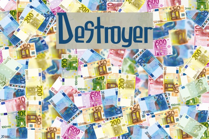 Destroyer Font examples