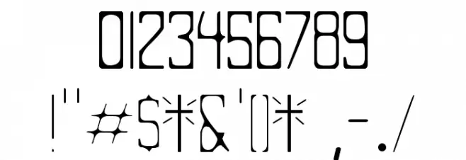 Destrucci Шрифта ДРУГИЕ символов