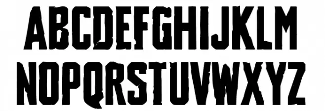 Destruction Manual Schriftart Kleinbuchstaben