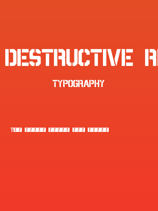 Destructive Regular Poster