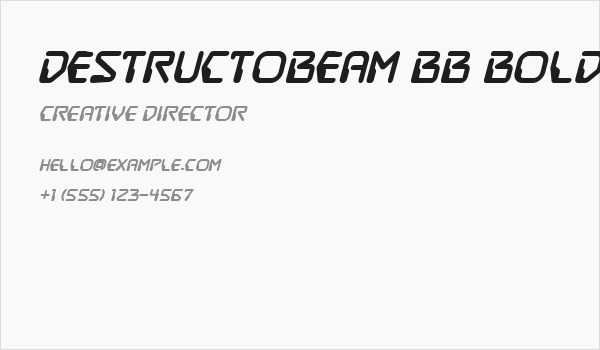 DestructoBeam BB Bold Business Card