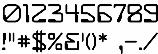 DestructoBeam BB Font OTHER CHARS