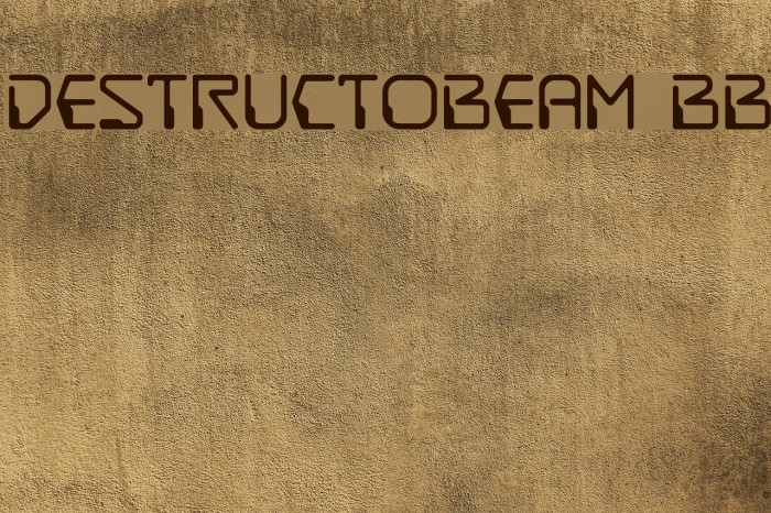 DestructoBeam BB Font examples