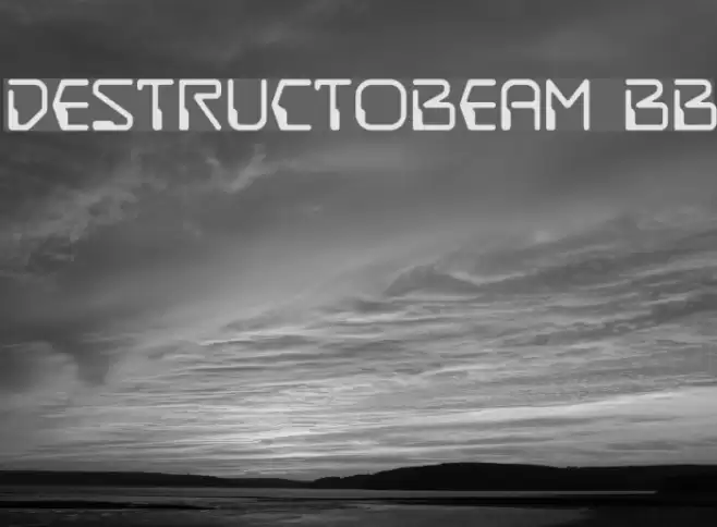 DestructoBeam BB Font examples
