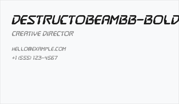 DestructoBeamBB-Bold Business Card