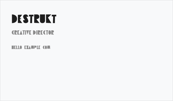 Destrukt Business Card