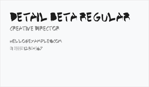 Detail BETA Regular Business Card