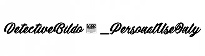 Detective Bildo 2_PersonalUseOnly  Descarca Fonturi Gratis
