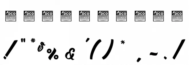 Detective Bildo 2_PersonalUseOnly Font OTHER CHARS