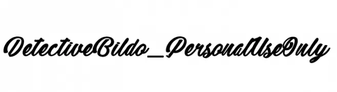 Detective Bildo_PersonalUseOnly  Descarca Fonturi Gratis