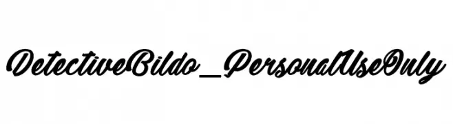 Detective Bildo_PersonalUseOnly  Descarca Fonturi Gratis