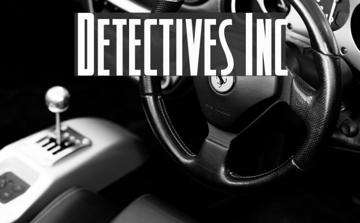 Detectives Inc Font examples