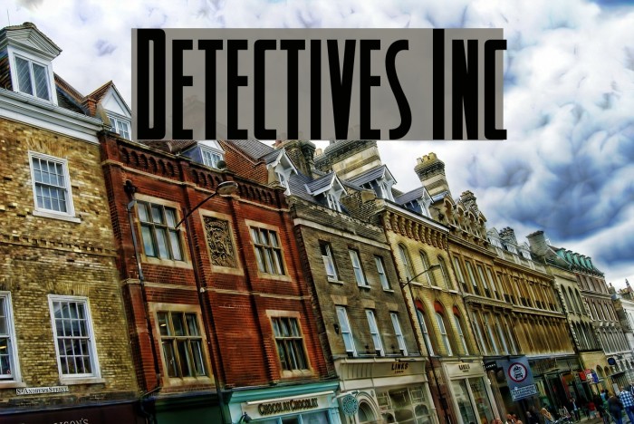 Detectives Inc Font examples