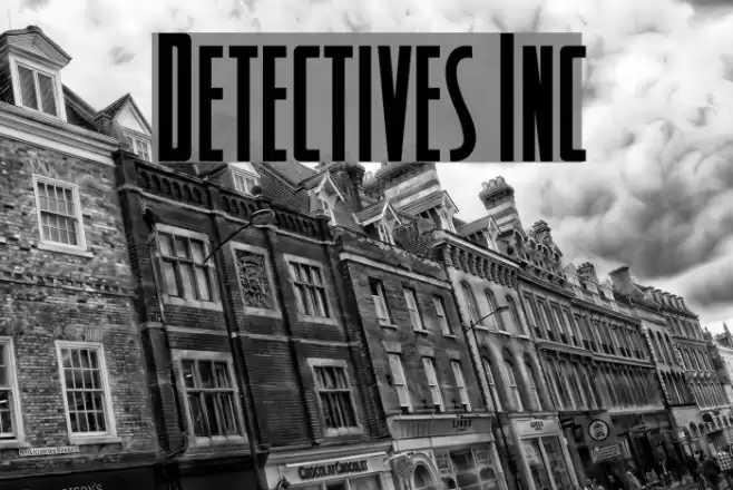 Detectives Inc Font examples