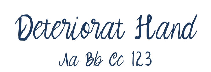 Deteriorat Hand Font Preview