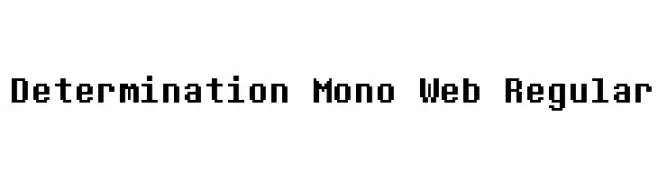 Determination Mono Web Regular  Descarca Fonturi Gratis