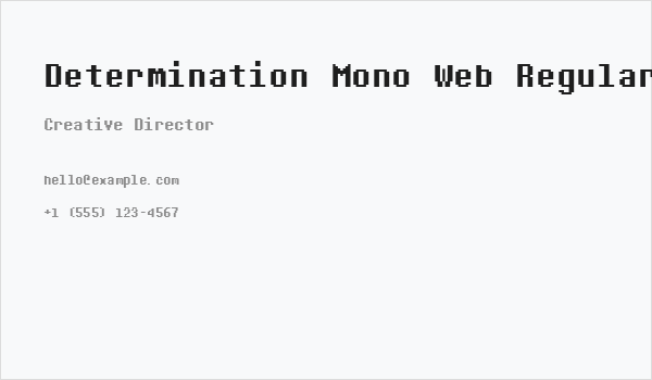 Determination Mono Web Regular Business Card