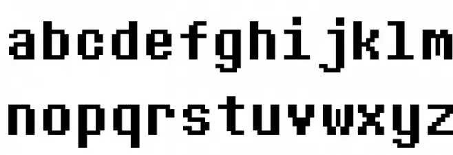 Determination Mono Web Regular Schriftart Kleinbuchstaben