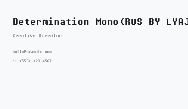 Determination Mono(RUS BY LYAJK Business Card