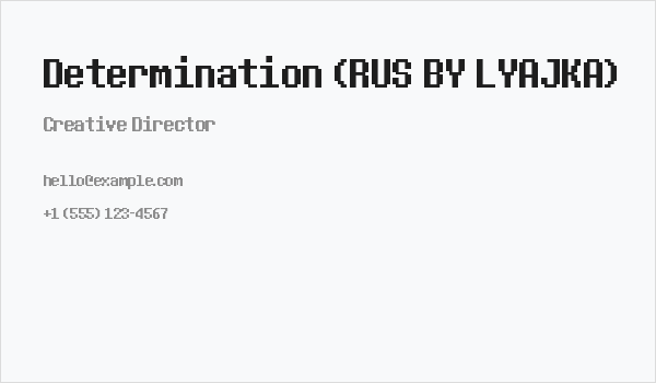 Determination (RUS BY LYAJKA) Business Card
