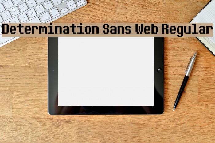 Determination Sans Web Regular フォント examples