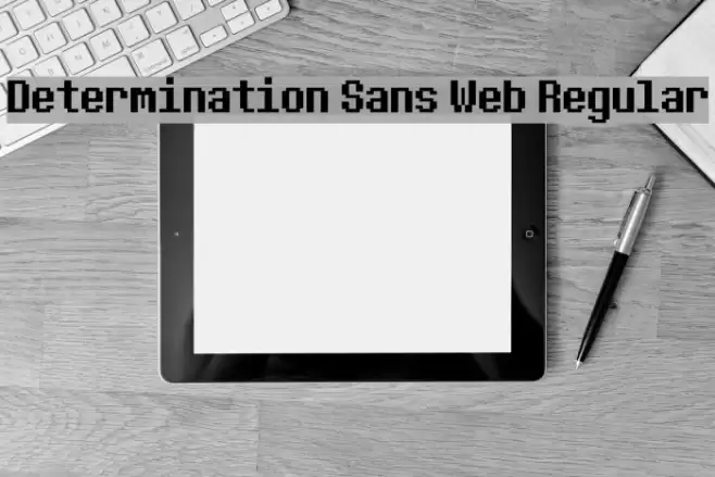 Determination Sans Web Regular フォント examples