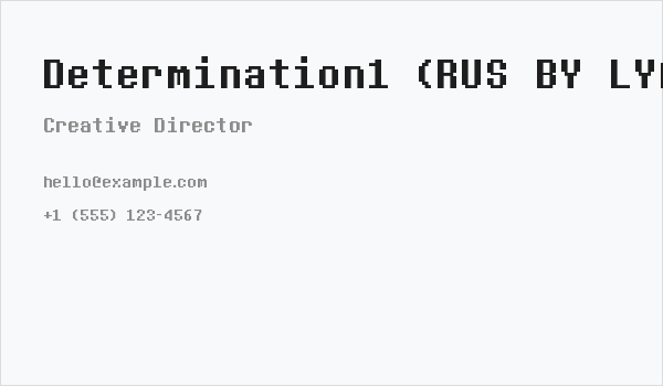 Determination1 (RUS BY LYAJKA) Business Card