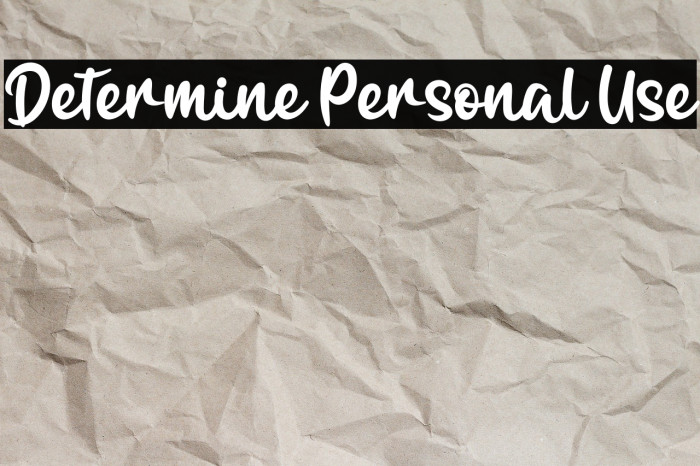 Determine Personal Use Example 3