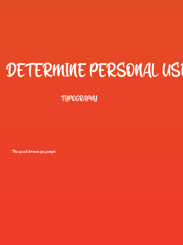 Determine Personal Use Poster