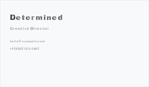 Determined Business Card