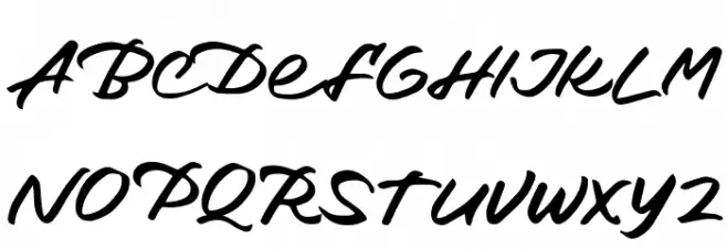 DetharsFREE फ़ॉन्ट अपरकेस