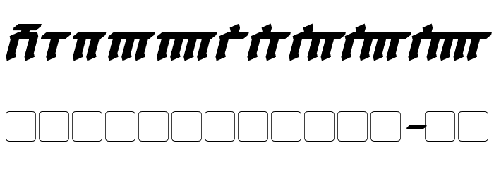 Dethek Bold Italic Font OTHER CHARS
