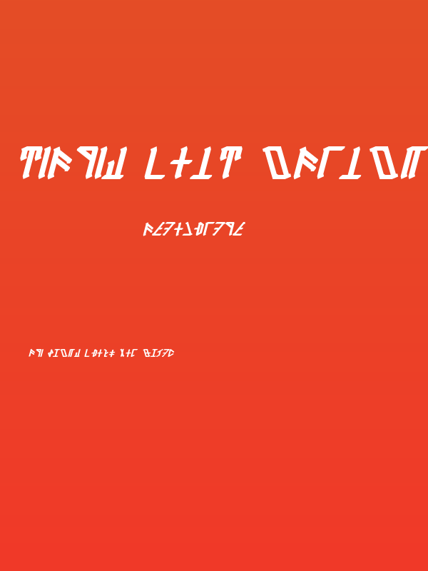 Dethek Bold Italic Poster