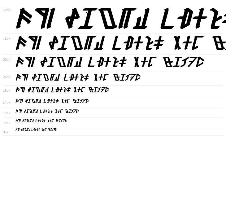 Dethek Bold Italic Waterfall