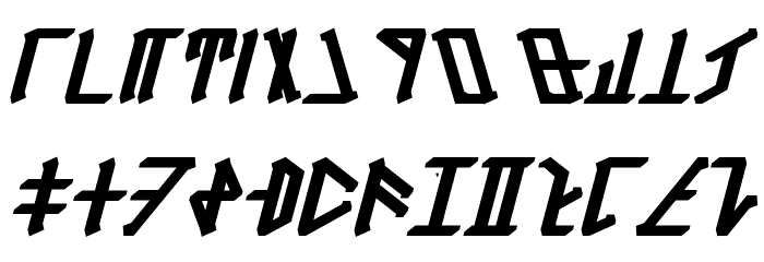 Dethek Bold Italic Font LOWERCASE