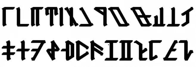 Dethek Bold Шрифта ВЕРХНИЙ