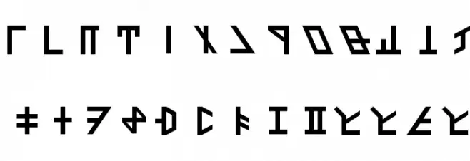 Dethek Dwarvish-FR フォント 大文字