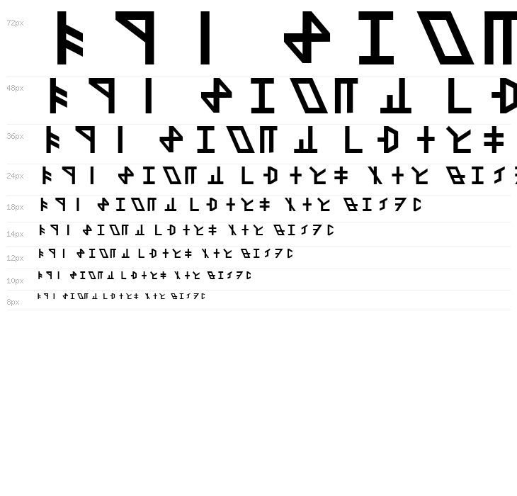 Dethek   Dwarvish-FR Waterfall