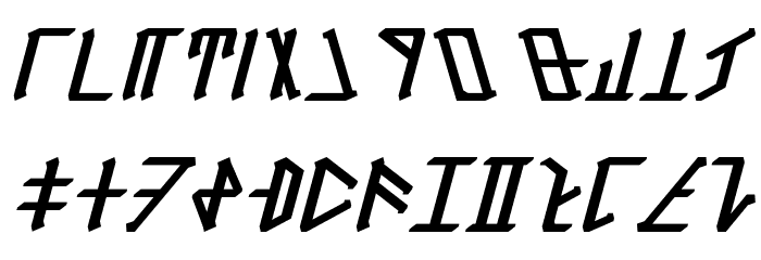 Dethek Italic Font LOWERCASE