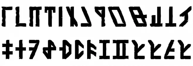 Dethek Stone Normal フォント 大文字