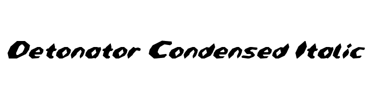 Detonator Condensed Italic  font caratteri gratis