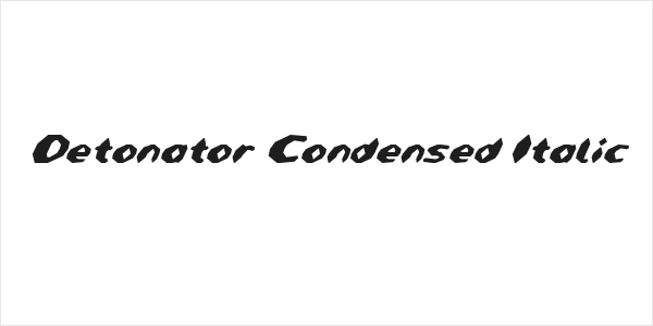 Detonator Condensed Italic Logo
