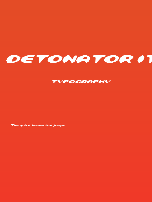 Detonator Italic Poster