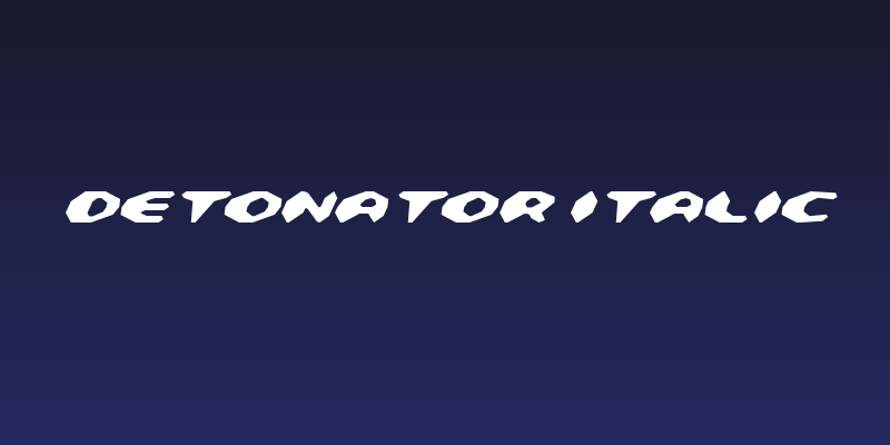 Detonator Italic Social Header