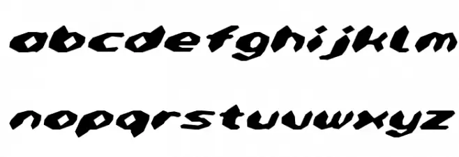 Detonator Italic Schriftart Kleinbuchstaben