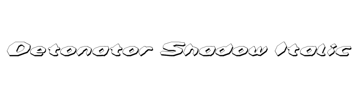 Detonator Shadow Italic Font