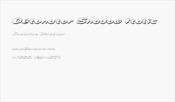 Detonator Shadow Italic Business Card